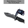 thumbnail image 3 of Oerla olk-037B Tactical Fixed Blade Knife 4.46-inch Blade with Black G10 Handle Waist Clip EDC Kydex Sheath, 3 of 8