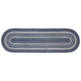 thumbnail image 4 of VHC Brands Great Falls Blue Rug Hall Runner with PVC Pad, Jute Blend, Oval, Blue White, 22x72 inches, 4 of 6