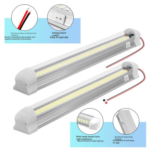 Lámpara de trabajo para furgoneta, camión, techo, luz de lectura interior para coche, 108 LED, 12 V-85 V