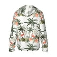 thumbnail image 3 of Kll Flamingo Palm Trees Print Men'S Women’s Upf 50+ Sun Protection Outdoor Hoodie Jacket Long Sleeve Fishing Hiking Performance Shirt- Large, 3 of 8