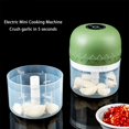thumbnail image 6 of Mini Wireless Food Chopper - Portable USB Garlic Vegetable Processor, 250ML Capacity, 3 Blades for Dicing, Chopping, Mashing, Ideal for Small Kitchens, Travel, Camping, Green or White, 6 of 8