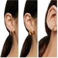 thumbnail image 5 of 14K Gold Plated Hypoallergenic Small Hoop Earrings Set, Chunky Huggie Stackable Earrings for Women, 5 of 9