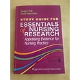 thumbnail image 1 of Pre-Owned Essentials of Nursing Research: Appraising Evidence for Nursing Practice (Paperback) 145117683X 9781451176834, 1 of 1