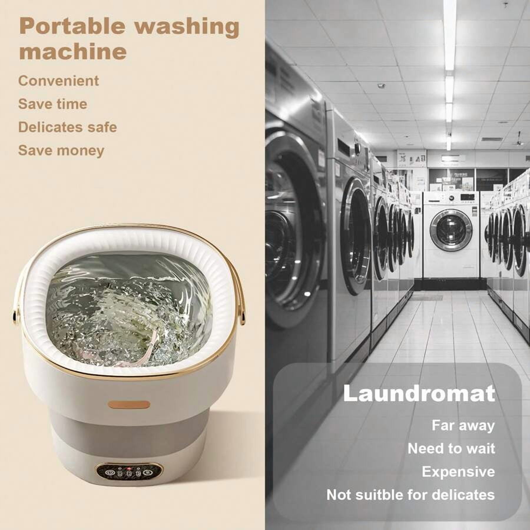 Portable Washing Machine With Spin Dryer, Fully Automatic 13L Folding Washing Machine With 3 Cleaning Modes For Underwear, Baby Clothes Cleaning