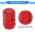 thumbnail image 4 of 8 Pcs Tire Valve Stem Caps, 10x17MM Car Wheel Valve Cap Universal for Car Bike Motorcycle Anti Crash Aluminum Alloy Red Tyre Valve Stem Cover Valve Dust Cap Tire Valve Cap, 4 of 7