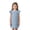 Sky Blue, variant on Grblisyd Girls Dress Summer Ruffle Sleeve Crew Neck Sundress Solid Color Casual Party Dresses for Kids 2-13 Years