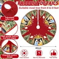 thumbnail image 2 of Nativity Christmas Tree Skirt Joy to The World Winter Tree Mat Nativity Scene Decorative Tree Skirt Farmhouse Xmas Ornaments Rustic Vintage Christmas Decor for Holiday Party(Red,48 Inch), 2 of 6