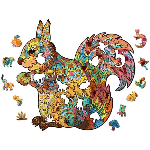 Rompecabezas De Madera Para Niños Adultos Rompecabezas 3D Animales Águila Rompecabezas De Madera Forma De Animal Única Piezas De Rompecabezas Colección De Rompecabezas Regalo seitruly FN007781-07
