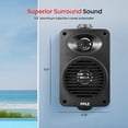 thumbnail image 2 of Pyle Bluetooth Indoor Outdoor Speakers Pair 200 Watt Dual Waterproof 3.5” 2-Way Full Range Speaker, 2 of 6