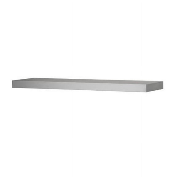 Wood Shelving Grande Silver Straight Shelf, 48 in.