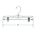 Economy 14inch Clear Plastic Skirt and Pants Hangers, Durable and