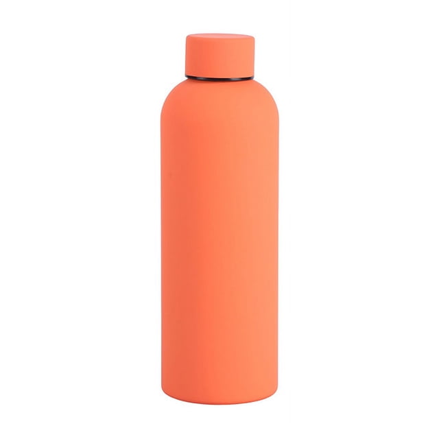Botella de boca pequeña de acero inoxidable 304, taza térmica para exteriores, tetera deportiva con pintura de goma, taza de doble capa engrosada