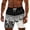 wei163-03-Black, variant on Men's 2 in 1 Swim Trunks with Compression Liner Graphic Printed Beachwear Stretchy Swim Suits 09-Mint Green