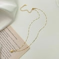 thumbnail image 2 of Qarigey Collar geométrico de cobre para mujer, cadenas de clavícula, collares con colgante de corazón, joyería de decoración para citas, regalo de Ropa, zapatos y accesorios Miscelánea Qarigey AP015301-00, 2 of 6