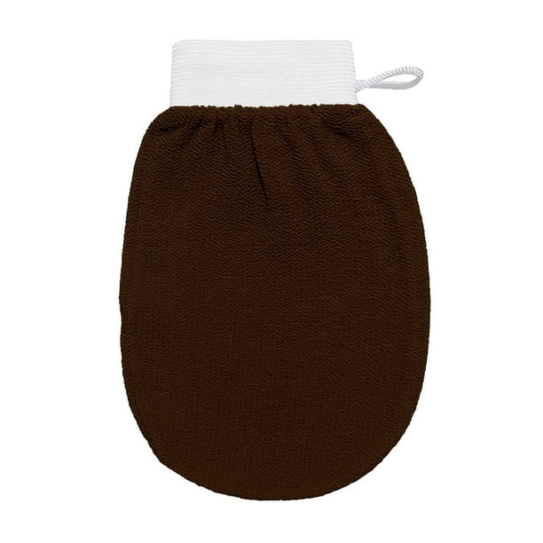 Vogacara Guante de baño portátil para adultos del hogar, guantes exfoliantes para el brazo, la pierna, el pecho y la espalda, accesorios de Type1 NO1
