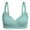 Green, variant on ICHUANYI Womens Comfortable Breathable No Steel Ring Front Buckle Breastfeeding Brass Womens Underwear