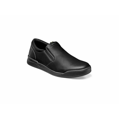 

Nunn Bush Tour Work Plain Toe Slip On Walking Shoes Black Smooth 84973-005