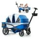 thumbnail image 1 of Gladly Family Anthem4 Quad All-Terrain Wagon Stroller with Easy Push and Pull, Removable XL Canopies, and Sturdy, Safe Folding for Storage and Transport, Electric Silver, 1 of 5