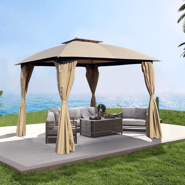 Gardenry 10x10 Ft Outdoor Patio Garden Gazebo Canopy, Outdoor Shading