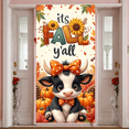 thumbnail image 2 of Festive Design Fall Banner Cute Cow Decoration Autumn Theme for Seasonal Celebration Farmhouse Decor Thanksgiving Party, 2 of 9