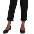 thumbnail image 4 of Alfred Dunner Womens Petite Embroidered Floral Denim Fringe Ankle Pant, 4 of 4