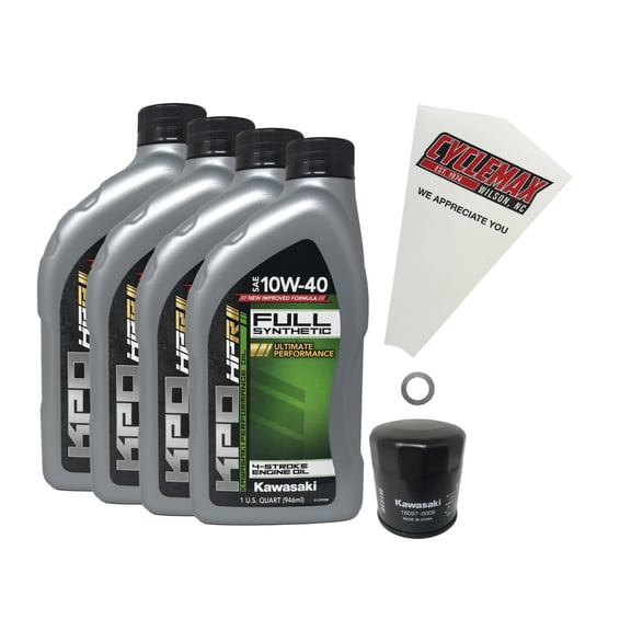 Cyclemax OEM FS 10W-40 Oil Change Kit fits 2011-2021 Kawasaki Versys Z1000