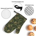 thumbnail image 3 of Honeii Green Camouflage Skull Pattern Oven Mitts and Pot Holders, Silicone Oven Gloves,500 F Heat Resistant Oven Mitts Sets, 4PCS, 3 of 6