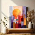 thumbnail image 6 of Sunrise Sunset Geometric Abstract Canvas Print Apartment Hotel Decor, 6 of 8