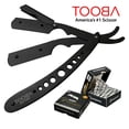thumbnail image 3 of Professional Barber Straight Edge Safety Razor, Shaving Razor 100% Stainless Steel with Free 100-Pack Derby Blades and Leather case - by TOOBA, 3 of 3