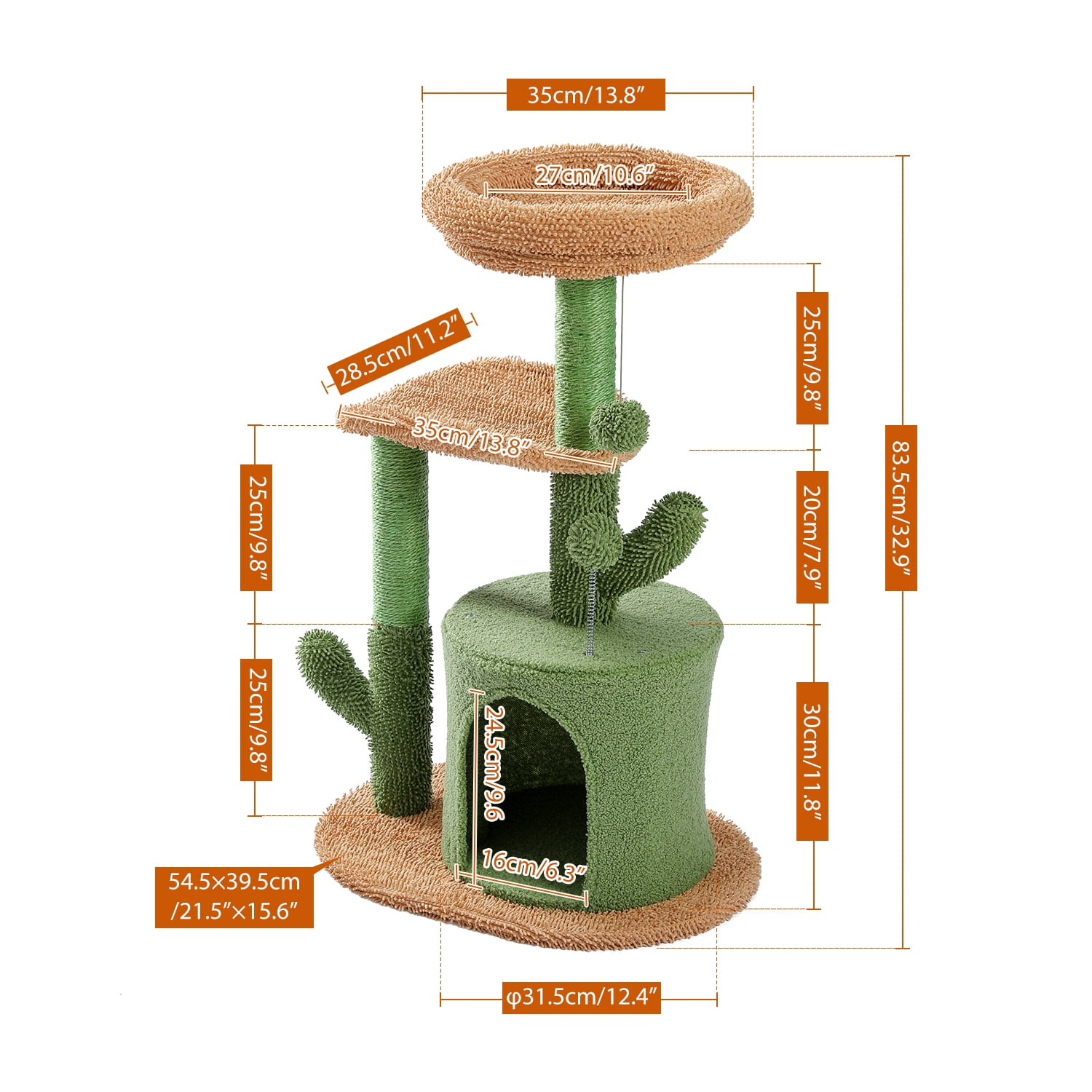 Pefilos Cactus Cat Tree for Adult Cats Cat Tower with Warmy Cat Condo for Senior Cats, Plush Perches, Sisal Scratching Post and Fluffy Balls for Small and Medium Cat Tree for Indoor Cats Pefilos Cactus Cat Tree for Adult Cats Cat Tower with Warmy Cat Condo for Senior Cats, Plush Perches, Sisal Scratching Post and Fluffy Balls for Small and Medium Cat Tree for Indoor Cats