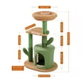 thumbnail image 5 of Pefilos Cactus Cat Tree for Adult Cats Cat Tower with Warmy Cat Condo for Senior Cats, Plush Perches, Sisal Scratching Post and Fluffy Balls for Small and Medium Cat Tree for Indoor Cats, 5 of 10