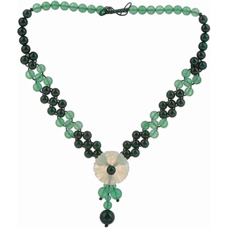 Chinese Jade Necklace Women Ethnic Jewelry Stretchable Clavicle Chain for Daily Graceful Look[n912]