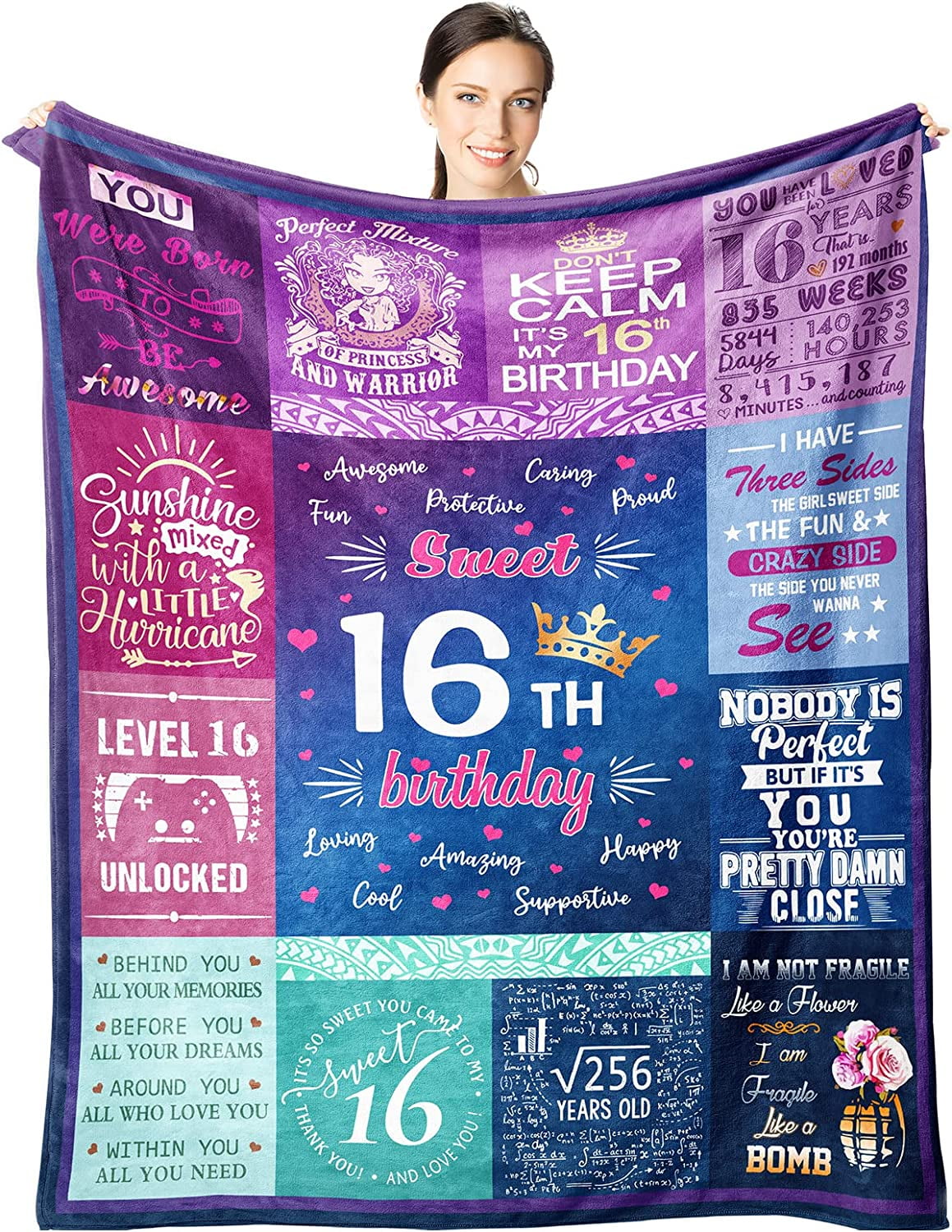 18th Birthday Gifts for Girls - 18th Birthday Decorations for Girl 50"x40" Blanket - Gifts for 18 Year Old Girl- Gifts for Daughter Bestie Sister- 18th Birthday Gift Ideas - 18th Bday