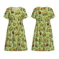 thumbnail image 5 of Defioc Cute Tractor Pattern Womens Summer Dresses Short Sleeve Sundress 2025 Beach Vacation Dresses with Pockets -X-Large, 5 of 6