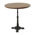 thumbnail image 5 of Contemporary Home Living Round Top Wooden Bistro Table - 30" - Chestnut Brown and Black, 5 of 6
