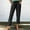 Black, variant on TMOYZQ Women's Straight Pants Cotton Linen Elastic Waist Casual Trousers Pants with Pockets