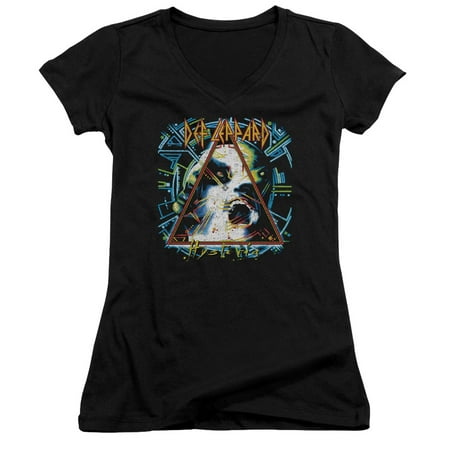 Def Leppard/Hysteria Junior V Neck Black Dlep102