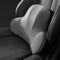 thumbnail image 3 of Memory Foam Lumbar Cushion for Car and Office, Postpartum Waist Support, Multi-Functional Back Pain Relief PillowSpace Gray, 3 of 5