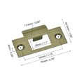 thumbnail image 2 of Uxcell 4Pack Door Strike Plate, 70mm x 40.3mm Stainless Steel Latch Deadbolt Replacement Lock Strike Plate, Bronze, 2 of 6