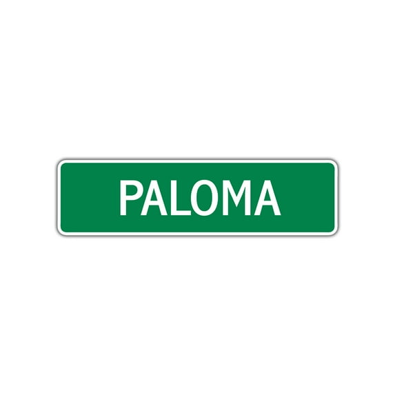Paloma Girls Children Name Letter Printed Label Indoor Outdoor Wall Plaque Decoration Aluminum Sign 4"x13.5"