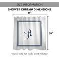 thumbnail image 7 of Creative Products Navy Blue and White Letter H Monogrammed 71x74 Shower Curtain, 7 of 7