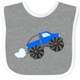 thumbnail image 3 of Inktastic Blue Monster Truck Action Boys or Girls Baby Bib, 3 of 4