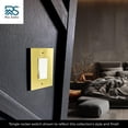 thumbnail image 4 of RIO SALTO Modern Metal Vibrant Yellow Gold Double Toggle Light Switch Cover Metal Decorative Toggle Switch Covers Wall Plate Outlet Cover Electric Socket Double Togle Double Toggle 2-Gang, 4 of 8