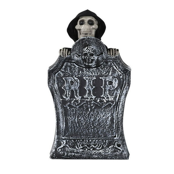 HBBKVI Halloween Decorations, Halloween Tombstone Decoration With Scary Sounds Glowing Sound Effects Tombstone For Party Halloween Patio Indoor And Outdoor Decoration