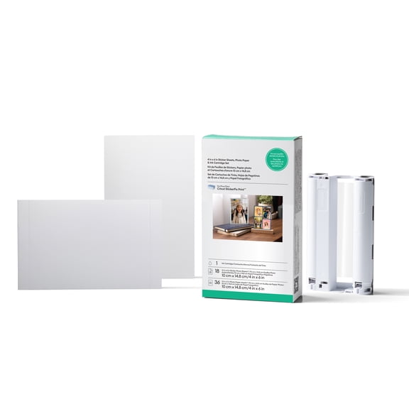Cricut StickerPix Print™ Sticker Sheets, Photo Paper & Ink Cartridge Set