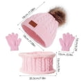 thumbnail image 2 of Sinhoon Winter Hat, Toddler Mittens, 3Pcs Kids Winter Knitted Hat Scarf Gloves Set, with Warm Fleece Lined for Children Girls Boys of 1-5 Years kindly, 2 of 5