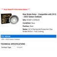 thumbnail image 2 of Rear Brake Rotor - Compatible with 2015 - 2022 Subaru Outback 2016 2017 2018 2019 2020 2021, 2 of 2
