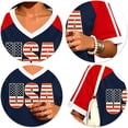 thumbnail image 4 of 2026 USA Soccer Jersey for Women, V-Neck Short Sleeve Game Day USA Soccer Shirt, American Soccer Fan Jersey for Game Day Party Casual Summer Outfit (Blue, L), 4 of 6