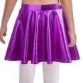 thumbnail image 6 of TiaoBug Kids Girls 2 Piece Hip Hop Latin Jazz Dance Outfit Sequin Sleeveless Crop Top with Metallic Skirt Set Purple 8, 6 of 7