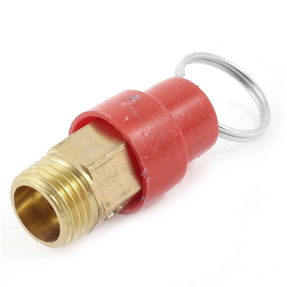Válvula de Presión de Rosca 1/4" BSP Roja para Compresor de Aire Unique Bargains